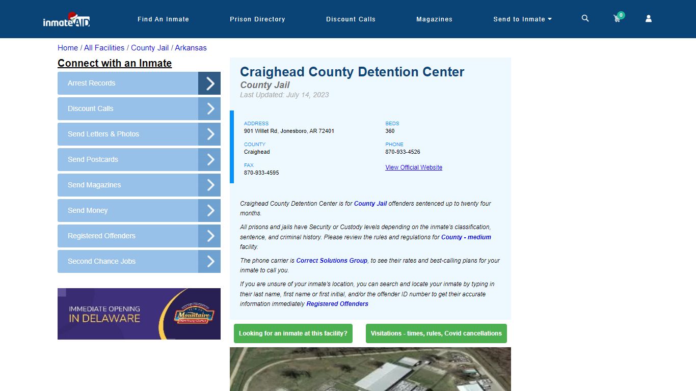 Craighead County Detention Center - Inmate Locator - Jonesboro, AR